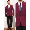 Lars Amadeus Men's Solid Color Notch Lapel One Button Formal Sports Coat - 4 of 4