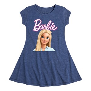 Girls' - Barbie - Original Barbie Fit & Flair Cap Sleeve Dress - 1 of 2