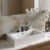 Cobbe Bathroom Faucet 3-Hole Bathroom Sink Faucet with Waterfall Spout 2-Handle Matte Black - 2 of 4