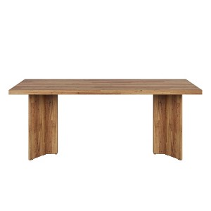 Lirago Kitchen Table with Large Tabletop Seats 4-6 Made of Engineered Wood for Dining Room or Office 31.5"Dx62.99"W x29.53"H Brown - 1 of 4