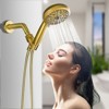 Cobbe Single Handle Wall Mount 10 Settings ABS Shower Hand Shower with 59-Inch Stainless Steel Shower Hose and Valve Brushed Gold - 4 of 4
