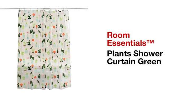 Plants Shower Curtain Green - Room Essentials&#8482;, 2 of 13, play video