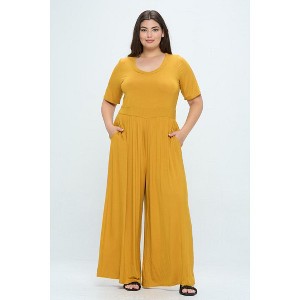 WEST K Women's Jana Plus Size Short Sleeve Knit Jumpsuit - 1 of 3