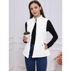 Allegra K Women's Stand Collar Lightweight Gilet Quilted Zip Vest - 2 of 4