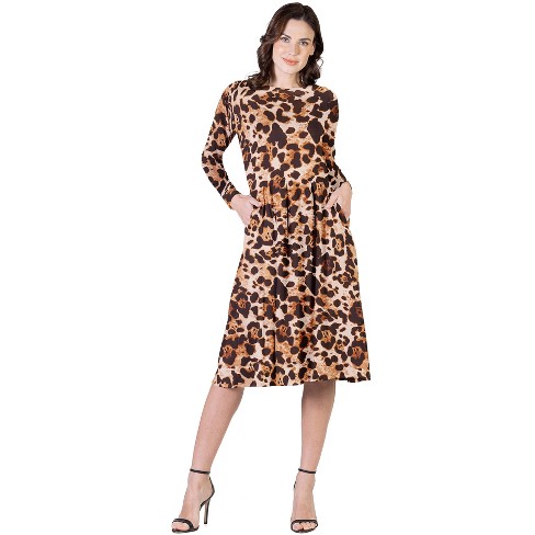 Cheetah print hotsell dress long sleeve