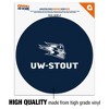 University of Wisconsin  Stout Primary Logo Automotive Car Window Locker Circle Bumper Sticker - 3 of 4