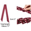 Allegra K Women's Skinny Silky Polka Dots Waistband Neck Scarves 2Pcs - 2 of 4