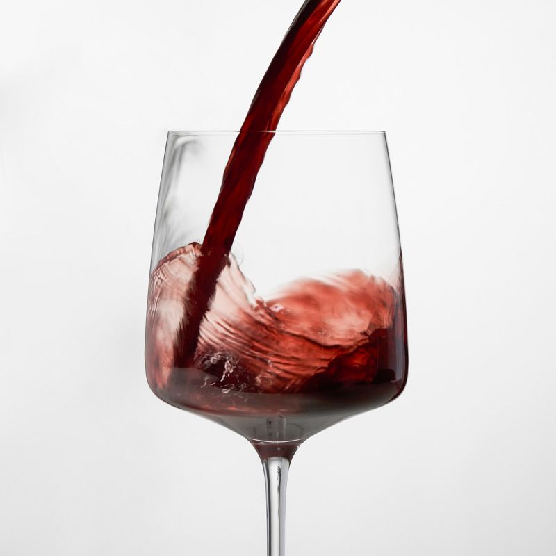 Viski Reserve Julien Crystal Bordeaux Wine Glasses - Red Wine Glasses Set of 4 - 22oz Stemmed Wine Glass for Special Occasions Gift Ideas, 4 of 10