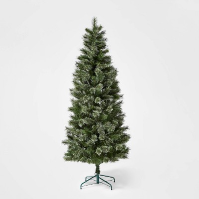 7ft Unlit Slim Artificial Christmas Tree Evergreen Virginia Pine - Wondershop™