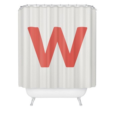 Deny Designs April Lane Art Block Monogram Shower Curtain