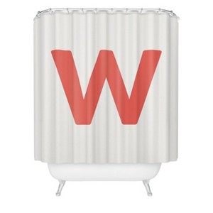Deny Designs April Lane Art Block Monogram Shower Curtain - 1 of 3