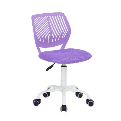 and White Adjustable Height Swivel Rolling Office Chair