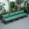 LeisureMod Chelsea 4-Piece Outdoor Patio Sectional Set – Black Powder-Coated Aluminum, Cushions, Weather-Resistant - 2 of 4