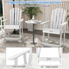 Tangkula Tall Bar Stool HDPE Chair w/ Armrest Footrest Home Indoor Outdoor Patio White - 4 of 4