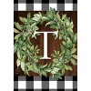 Wreath Monogram T Double-Sided House Flag Everyday 28" x 40" Briarwood Lane - 3 of 4