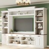 Whisen Ample Storage Space TV Stand with Adjustable Shelves, Wall Unit Set with Bridge for TVs Up to 75'' - 2 of 4
