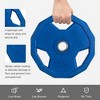 Color Weight Plate 2-Inch Rubber Coated Plate for Barbell, Solid Cast Iron Weight Plates for Strength Training, Weightlifting, Crossfit, Home Gym - 4 of 4