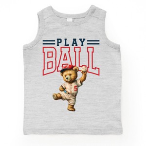 The Juniper Shop Play Ball Baseball Bear Toddler Tank - 1 of 4