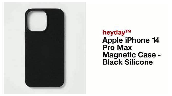 Apple iPhone 14 Pro Max Magnetic Case - heyday&#8482; Black Silicone, 2 of 5, play video