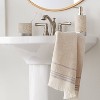 2pc Jude Fringe Hand Towel Set Dark Taupe - SKL Home: Cotton Terry, Stripe Pattern, Bathroom Essentials - 4 of 4