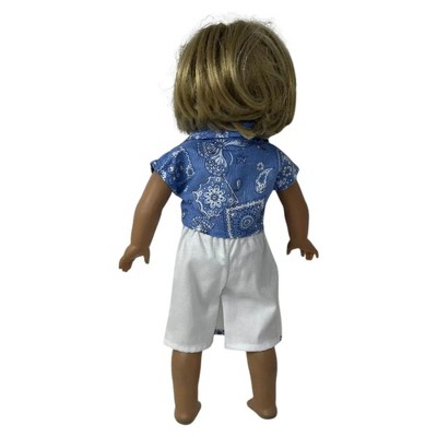Детские юбки Doll Clothes Superstore Skort and Bandana Print Top for 18 Inch Girl Dolls — фото 4