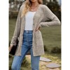 Women's Sweater Cardigan Ribbed Knit Long Sleeve Cardigan Solid Color Open Front Sweater - 4 of 4