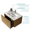 Vynxaria 29.92"L x 18.3"W Gloss White One-Piece Ceramic Bathroom Sink Countertop Basin - 4 of 4