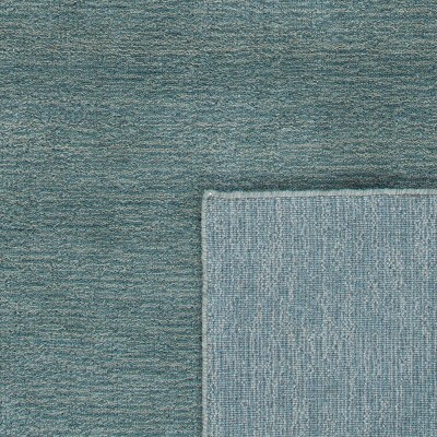 Himalaya Blue Hand-Knotted Wool Area Rug, 5' x 8'