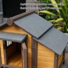ORRD 45" Solid Wood Dog House for Small Medium Dogs, Outdoor Shelter with Lockable Door, Waterproof Insulated Felt Roof - 2 of 4