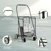 Vynxaria Foldable Shopping Grocery Cart, Rollers, 88lbs Capacity, Compact Portable, Black - 3 of 4