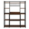 TOBILI Large 55" Baker's Rack with Hutch ¨C 5-Tier Industrial Kitchen Storage Shelf with Hooks & Microwave Stand,Utility Pantry Rack - 3 of 4
