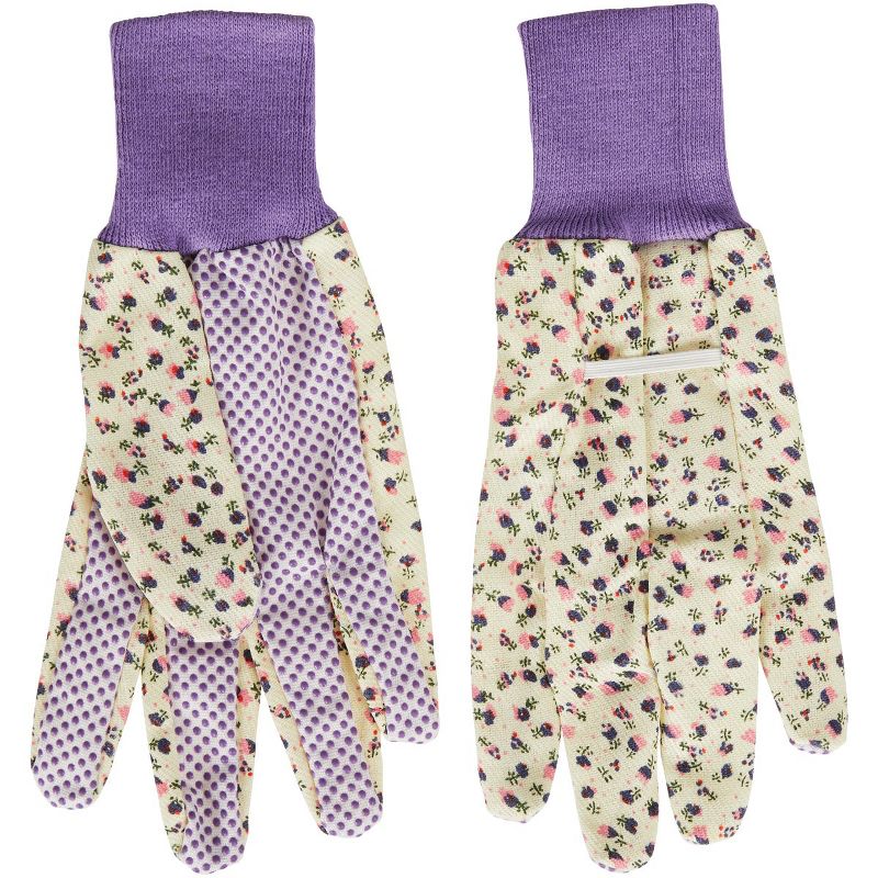 Best Garden  Women's 1 Size Fits All Canvas Garden Glove with Knit Cuff 726052, 4 of 7