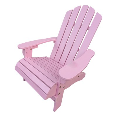 VisioGear Adirondack Chair, Outdoor Adirondack Chair with Wide Armrests, High Back Support Chair for Camping, Pink, 14.76"*17.4*23.62"