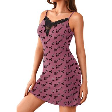 women cute night dress Ekouaer Women' Lace Trim Cami Sleep Loungewear Gowns for Heart-pink 3XL PARTYWEAR HAUL 🪩🎄 I'm Pajama 16.02.2024 Age group:Teens Age 12 yrs