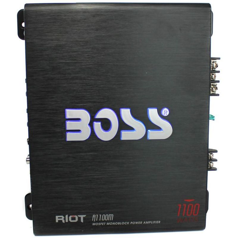 BOSS AUDIO Riot R1100M Mono Car Amp Amplifier plus Sub Bass Remote + Wiring Kit, 4 of 7