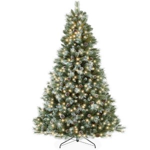 Best Choice Products Pre-Lit Frosted Scotch Pine Christmas Tree w/ 2-In-1 LED Lights - 1 of 4