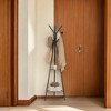 Industrial Style Coat Rack Stand with 2 Shelves: Sturdy, Stylish Organizer for Clothes, Hats, and Bags - 2 of 4