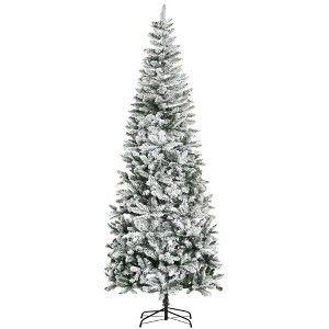 TopComfy Christmas Tree Stand 9FT Snow Flocked Pine Tree with Realistic Branches for Holiday Decor, Green, 35.5"*35.5"*106.3" - 1 of 4