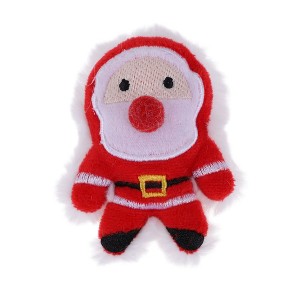 Unique Bargains Christmas Brooches Plush Red Green 2.36"x1.38" 1 Pc - 1 of 4