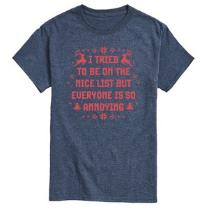 Men's - Instant Message - Tried To Nice List Short Sleeve Graphic T-Shirt - 1 of 4