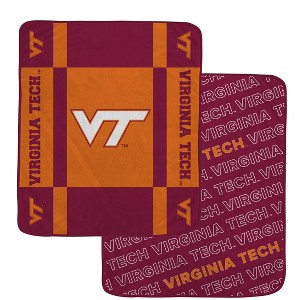 NCAA Virginia Tech Hokies Reverse Block Double Sided Ultra Cozy Blanket - 1 of 1