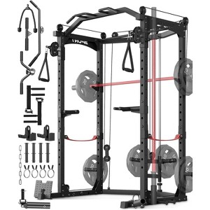 Acekool Power Cage, Multi-Functional Home Gym Squat Rack with Cable Crossover, 1600LB Capacity, 20+ Attachments, Strength Training - 1 of 4