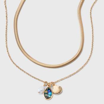 Multi-Layer Snake Chain Necklace - A New Day™ Gold