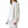 Coolmee Women's Turtleneck Sweater Chunky Long Sleeve Knitted Pullover High Low Hem Basic Jumper Top - 3 of 4