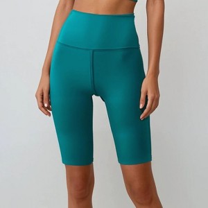 Calypsa Women's Chlorine Resistant Tummy Control Long Bike Swim Shorts - 1 of 4