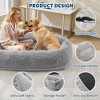 GustoWave 67'' Human Dog Bed for Adult & Pets, Removable Faux Fur Dogs Bed with Pillow, Handle, Side Pockets, Egg-Shaped Orthopedic Foam - 3 of 4