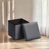 15" Ottoman with Storage, Folding Footstool, Storage Ottoman Bench, Cube Storage Chest 660 lb Load Capacity - 4 of 4