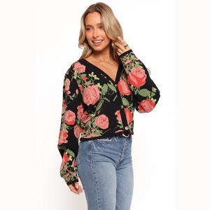 Reeva Button Front Floral Cardigan - 1 of 4