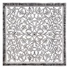 Royal Hampton Carved Mango Wood Wall Decor| 36 Inch Square Wall Panel I Handcrafted Distressed Black & White - 2 of 4