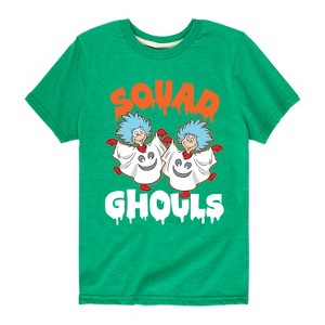 Boys' - Dr. Seuss - Squad Ghouls Thing 1 and Thing 2 Short Sleeve Graphic T-Shirt - 1 of 4